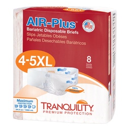[PBE-2195] Unisex Adult Incontinence Brief Tranquility® AIR-Plus™ Bariatric 4 to 5X-Large Disposable Heavy Absorbency