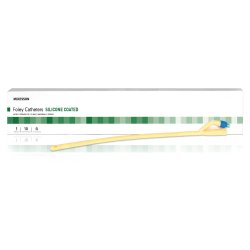 [MCK-16-SLFOL3018] Foley Catheter McKesson 2-Way Standard Tip 30 cc Balloon 18 Fr. Silicone Coated Latex