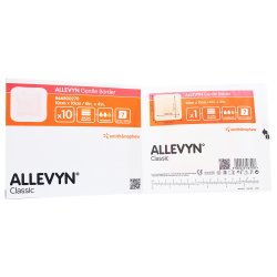 [SMI-66800270] Silicone Foam Dressing Allevyn Gentle Border 4 X 4 Inch Square Silicone Gel Adhesive with Border Sterile