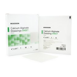 [MCK-3562] Calcium Alginate Dressing McKesson 4 X 4-3/4 Inch Rectangle Calcium Alginate Sterile