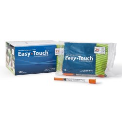 [MHC-829155] Standard Insulin Syringe with Needle EasyTouch™ 1 mL 1/2 Inch 29 Gauge NonSafety Thin Wall