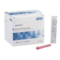 [MCK-16-305180] Fill Needle McKesson 45° Blunt Bevel 18 Gauge 1-1/2 Inch