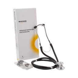 [MCK-01-641BKGM] Sprague Stethoscope McKesson LUMEON™ Black 2-Tube 22 Inch Tube Double Sided Chestpiece
