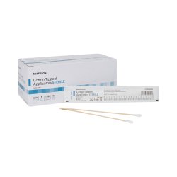 [MCK-24-106-1S] Swabstick McKesson Cotton Tip Wood Shaft 6 Inch Sterile 1 per Pack