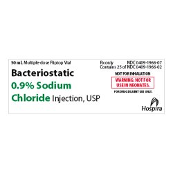 [HOS-00409196607] Bacteriostatic Sodium Chloride 0.9% Injection 30 mL