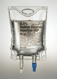 [BAX-2B1308] Replacement Preparation Sodium Chloride, Preservative Free 0.9% IV Solution Flexible Bag 50 mL