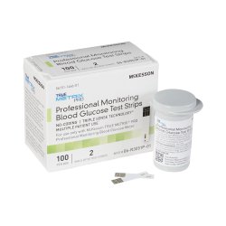 [MCK-06-R3051P-01] Blood Glucose Test Strips McKesson TRUE METRIX® PRO 100 Strips per Box For McKesson TRUE METRIX® PRO Professional Monitoring Blood Glucose Meter