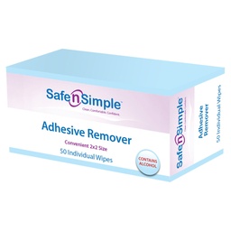 [SNS-SNS00650] Adhesive Remover Safe n Simple™ Wipe 50 per Box Alcohol Based