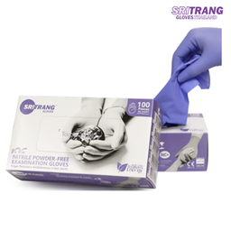 [SRT-627387] Nitrile Powder-Free Exam Gloves, Sm, Violet Blue, 3.5gm, 100pcs/box