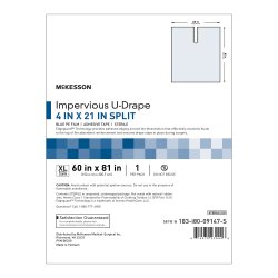 [MCK-183-I80-09147-S] Orthopedic Drape McKesson Impervious U-Drape 60 W X 81 L Inch Sterile