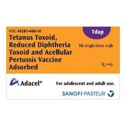 [SNP-49281040010] Adacel® Tetanus Toxoid, Reduced Diphtheria Toxoid and Acellular Pertussis Vaccine, Adsorbed, Preservative Free 5 Lf - 2 Lf - 2.5 mcg / 0.5 mL Injection 0.5 mL