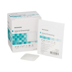 [MCK-16-89022] Adhesive Dressing McKesson 2 X 2 Inch Polypropylene / Rayon Square White Sterile