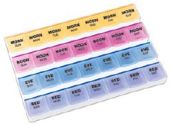 [CHB-70069B] Pill Organizer Mediplanner® Standard Size 7 Day 4 Dose