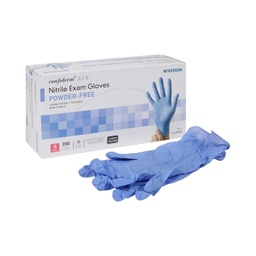 [MCK-14-6974C] Exam Glove McKesson Confiderm® 3.5C Small NonSterile Nitrile Standard Cuff Length Textured Fingertips Blue Chemo Tested
