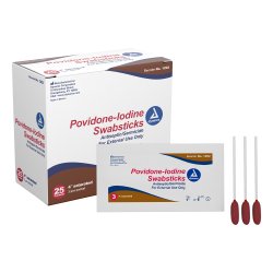 [DYX-1202] Impregnated Swabstick 10% Strength Povidone-Iodine Individual Packet NonSterile