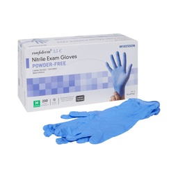 [MCK-14-6976C] Exam Glove McKesson Confiderm® 3.5C Medium NonSterile Nitrile Standard Cuff Length Textured Fingertips Blue Chemo Tested