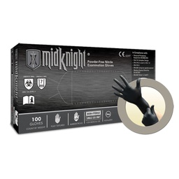 [MFC-MK-296-M] Exam Gloves, PF Nitrile, Textured, Black, Medium, 100/bx, 10 bx/cs (US Only)