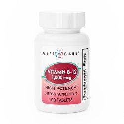 [MCK-896-01-GCP] Vitamin Supplement Geri-Care 1000 mcg Strength Tablet 100 per Bottle