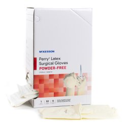 [MCK-20-1060N] Surgical Glove McKesson Perry® Performance Plus Size 6 Sterile Pair Latex Extended Cuff Length Smooth Cream Not Chemo Approved