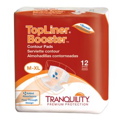 [PBE-3096] Booster Pad Tranquility® Top Liner® Contour 13-1/2 X 21-1/2 Inch Heavy Absorbency Super Absorbent Core One Size Fits Most