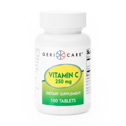 [MCK-831-01-GCP] Vitamin C Supplement Geri-Care Ascorbic Acid 250 mg Strength Tablet 100 per Bottle