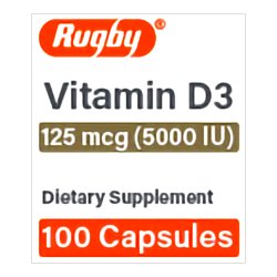 [MJR-80681013100] Vitamin Supplement Vitamin D3 125 mcg Strength Capsule 100 per Bottle