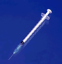 [EXE-26040] Tuberculin Syringe, 1cc with Needle, 27G x ½", Low Dead Space Plunger, Luer Slip, 100/bx, 10 bx/cs (36 cs/plt)