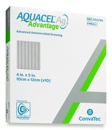 [CON-422299] Silver Dressing Aquacel® Ag Advantage 4 X 5 Inch Rectangle Sterile