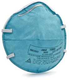 [MMM-1860] Particulate Respirator / Surgical Mask 3M™ Medical N95 Cup Elastic Strap One Size Fits Most Blue NonSterile ASTM F1862 Adult