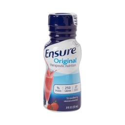 [ABB-58295] Oral Supplement Ensure® Original Therapeutic Nutrition Shake Strawberry Flavor Ready to Use 8 oz. Bottle